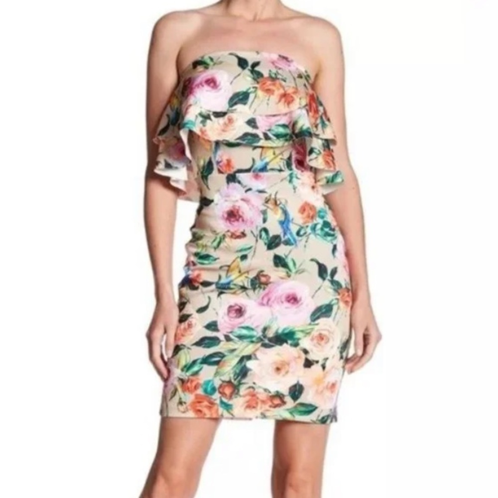 Alexia Admor Floral Off the Shoulder Mini Dress 2 - Picture 1 of 14